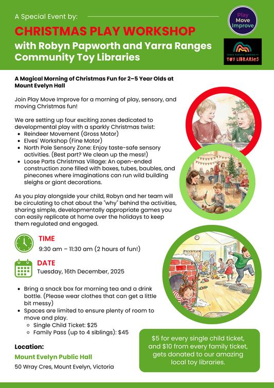 Christmas Play Workshop with Robyn Papworth and Yarra Ranges Community Toy Libraries