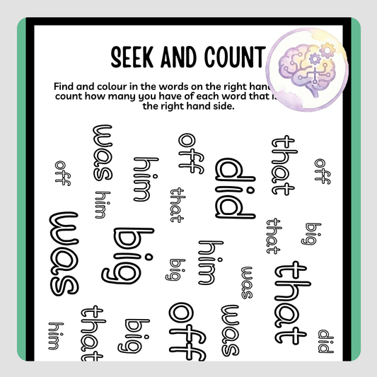 Printable Resource - Seek and Count