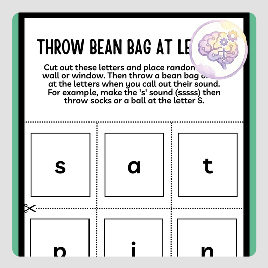 Printable Resource - Throw Beanbags at Letters