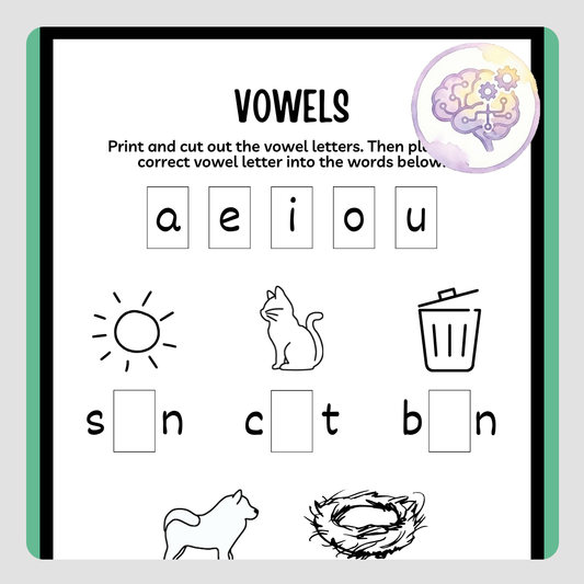 Printable Resource - Vowels