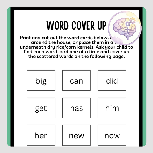 Printable Resource - Word Cover Up