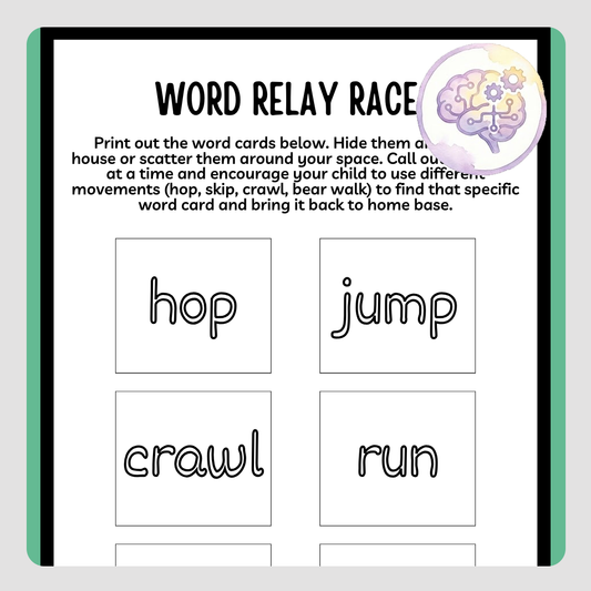 Printable Resource - Word Relay Races